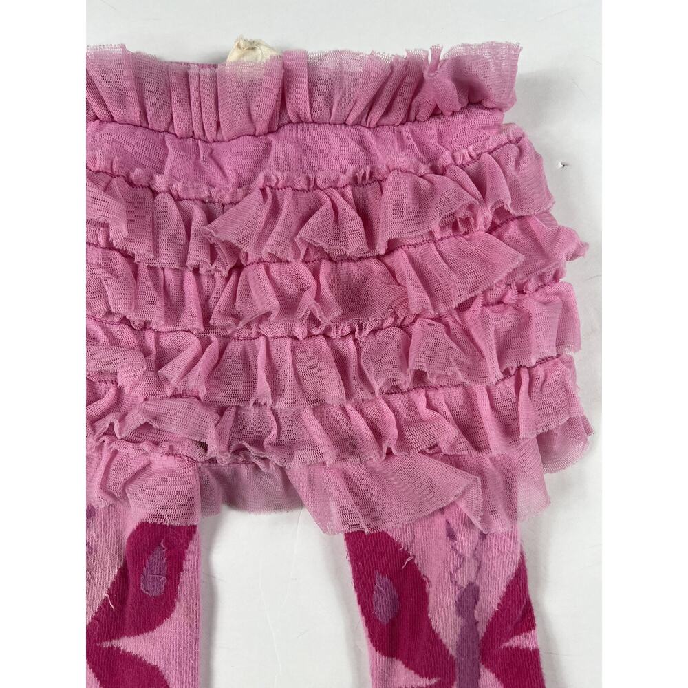 Luna Leggings Pink Ruffle Tutu Butterfly Leggings Tights 6-24 Months - Picture 3 of 11